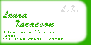 laura karacson business card